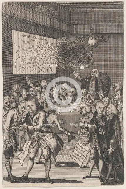 The Council of Rulers & the Elders Against the Tribe of ye Americanites, Januar..., January 1, 1775. Creator: Anon.