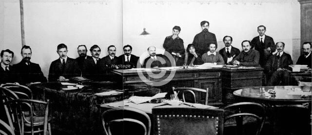 The Council of the People's Commissars, Russia, c1917-c1918.  Artist: Anon