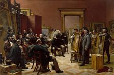 The Council of the Royal Academy selecting Pictures for the Exhibition, 1875, 1876. Creator: Charles West Cope