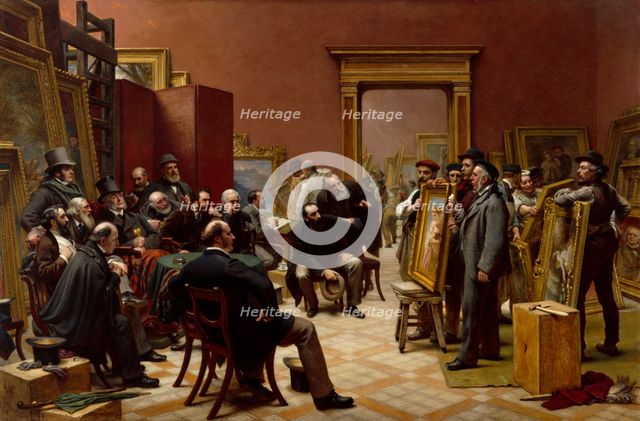 The Council of the Royal Academy selecting Pictures for the Exhibition, 1875, 1876. Creator: Charles West Cope.