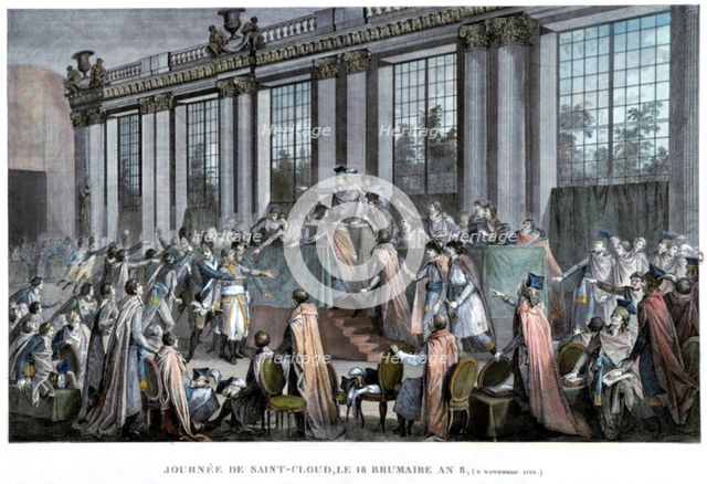 'The coup d'état of the 18th Brumaire (9th November), 1799', 19th century. Artist: Unknown