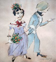The Couple with the Bouquet c1825-1877. Artist: Henry Bonaventure Monnier