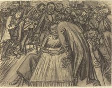 The Couple in the Crowd, 1917. Creator: Ernst Barlach