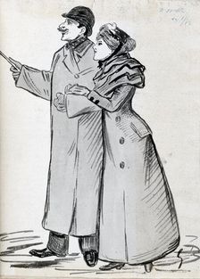 The Couple, Man with the Bowler Hat c1870-1893. Artist: Guy de Maupassant