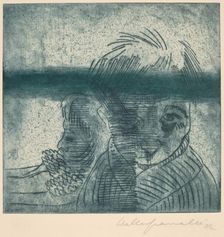 The Couple, Self-Portrait with Wife (Das Paar, Selbstporträt mit Frau), 1922. Creator: Walter Gramatté