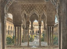 The Court of Lions in the Alhambra, 1833. Creator: Gail, Wilhelm (1804-1890)
