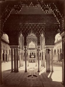 The Court of Lions in the Alhambra, 1870. Creator: Laurent, Juan (1816-1886)