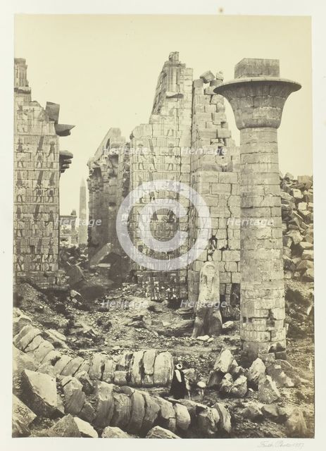 The Court of Shishak, 1857. Creator: Francis Frith.