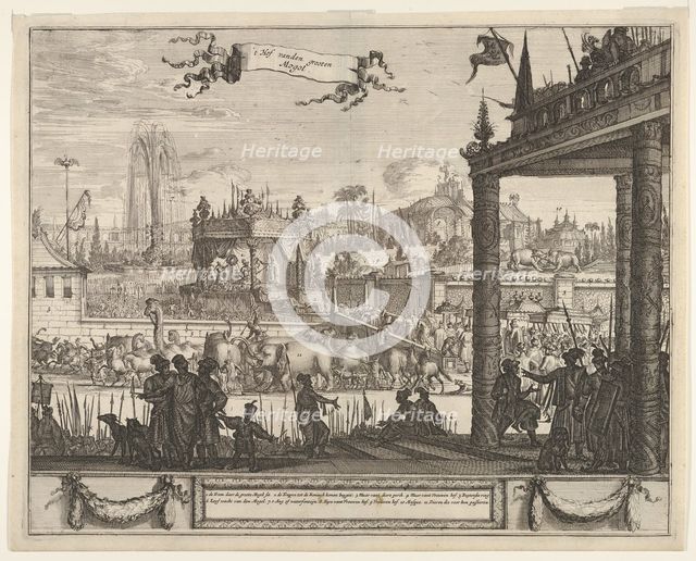 The Court of the Great Mogul ('t Hof vanden grooten Mogol), 17th century. Creator: Unknown.