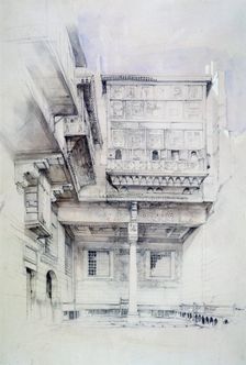 The Court of the House of the Artist, Cairo Egypt, 19th century. Artist: John Frederick Lewis