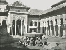 The Court of the Lions, Alhambra, Granada, Spain, 1895. Creator: W & S Ltd