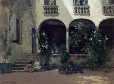 The court of the Oleanders, 19th century. Creator: Alfred Withers