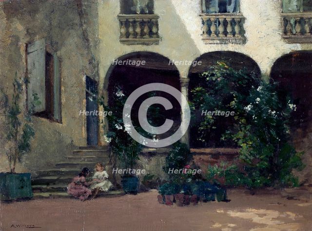 The court of the Oleanders, 19th century. Creator: Alfred Withers.
