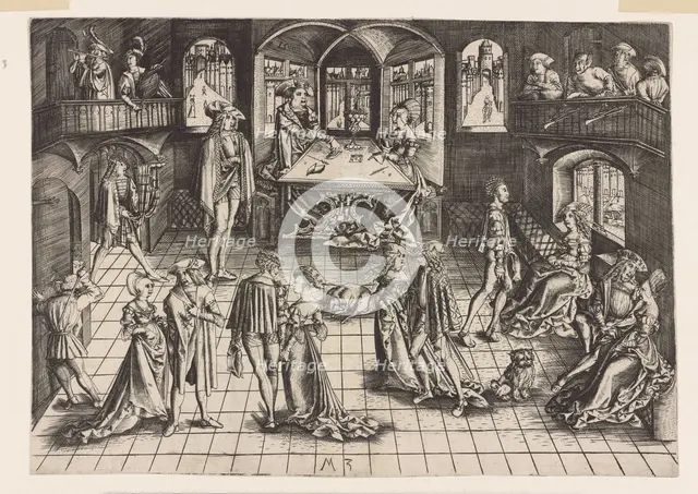 The court ball, 1500. Creator: Monogrammist MZ, (Matthäus Zasinger?) (active around 1500).