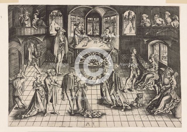 The court ball, 1500. Creator: Monogrammist MZ, (Matthäus Zasinger?) (active around 1500).