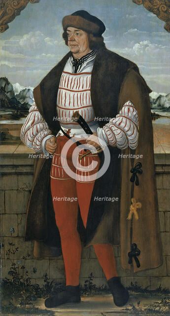 The Court Jester known as Knight Christoph, 1515. Artist: Wertinger, Hans, von (ca. 1465-1533)