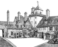 The Court Yard, Standen, East Grinstead 1900