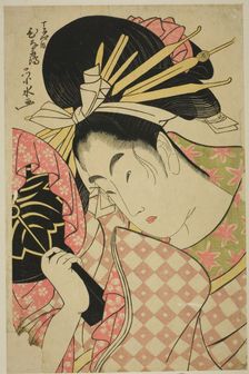 The courtesan Hinazuru of the Chojiya, 1790/1823. Creator: Ichirakutei Eisui