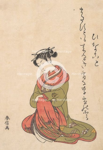 The Courtesan Itsuhata with Her Pipe, ca. 1765., ca. 1765. Creator: Suzuki Harunobu.