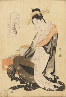 The Courtesan Morokoshi of Echizen-ya, c1794-c1795. Artist: Hosoda Eishi