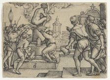 The Courtesan Punished, from The Story of the Magician Virgil. Creator: Georg Pencz