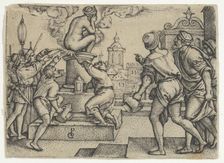 The Courtesan Punished, from The Story of the Magician Virgil. Creator: Georg Pencz