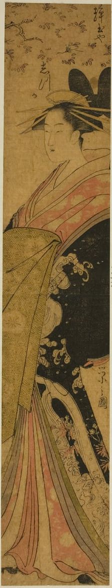 The Courtesan Shizuka of the Shizutamaya, 1790s. Creator: Hosoda Eishi