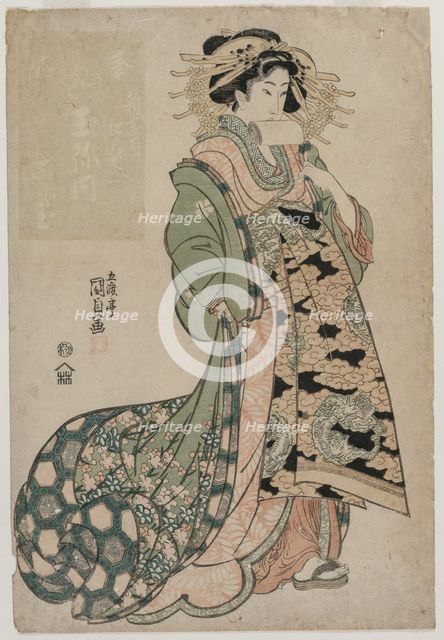 The Courtesan Shiratama of the Tamaya, c. early 1810s. Creator: Utagawa Kunisada (Japanese, 1786-1865).