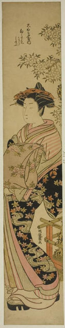 The Courtesan Shirotae of the Okanaya, c. 1776/81. Creator: Isoda Koryusai