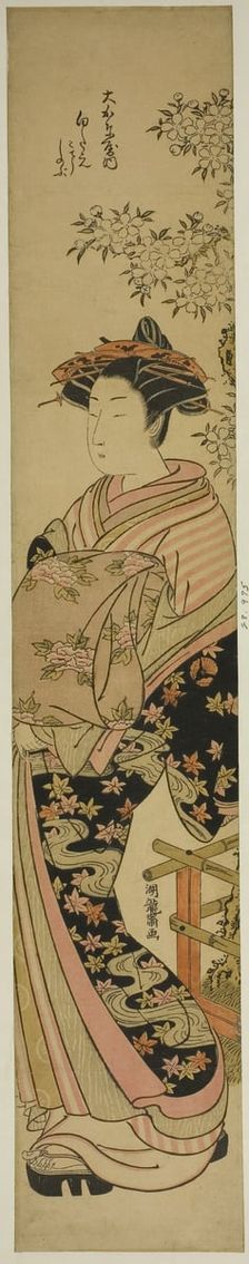 The Courtesan Shirotae of the Okanaya, c. 1776/81. Creator: Isoda Koryusai