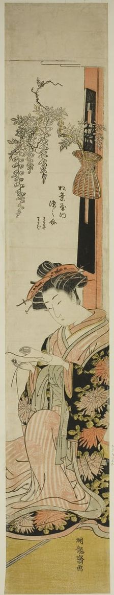The Courtesan Somenosuke of the Matsubaya, c. 1776/81. Creator: Isoda Koryusai