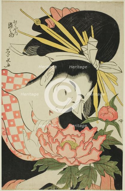 The Courtesan Somenosuke of the Matsubaya, c. 1797. Creator: Ichirakutei Eisui.