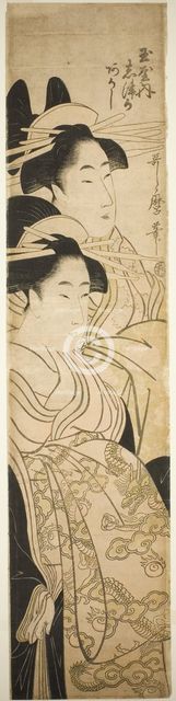 The Courtesans Shizuka and Akashi of the Tamaya, Japan, c. 1797. Creator: Kitagawa Utamaro.