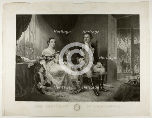 The Courtship of Washington, 1860. Creator: JC McRae.