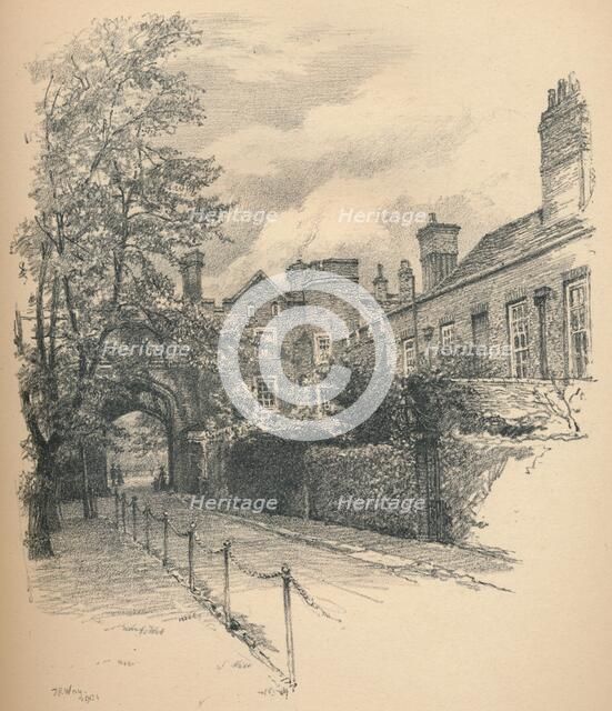 'The Courtyard and Gateway of Richmond Palace', 1902. Artist: Thomas Robert Way.