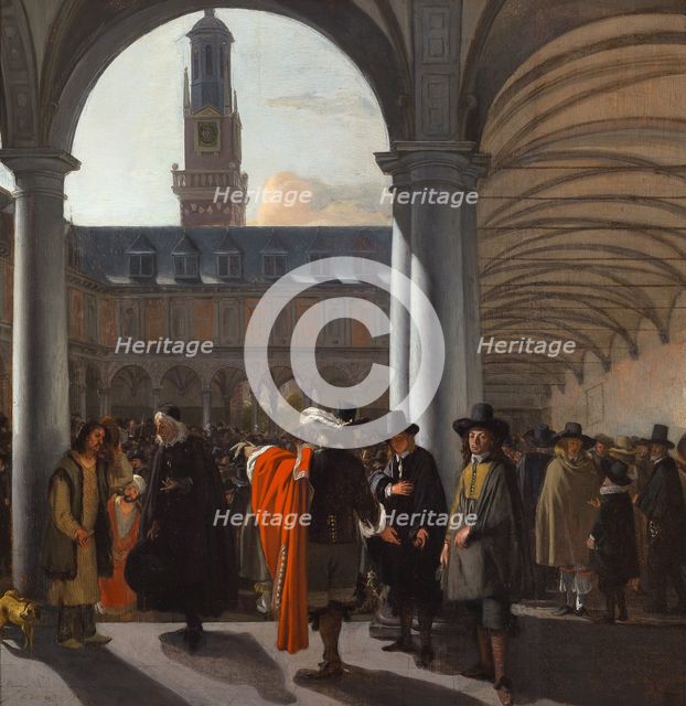 The Courtyard of the Beurs in Amsterdam, 1653.