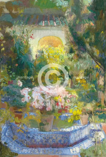 The Courtyard of the Sorolla House. Artist: Sorolla y Bastida, Joaquín (1863-1923)