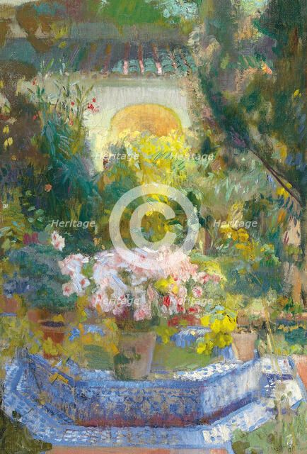 The Courtyard of the Sorolla House. Artist: Sorolla y Bastida, Joaquín (1863-1923)