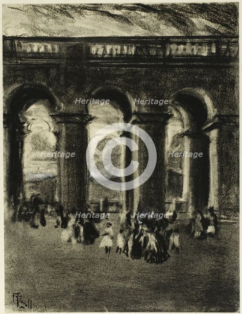 The Courtyard of the Palace, Madrid, c. 1903. Creator: Joseph J Pennell.