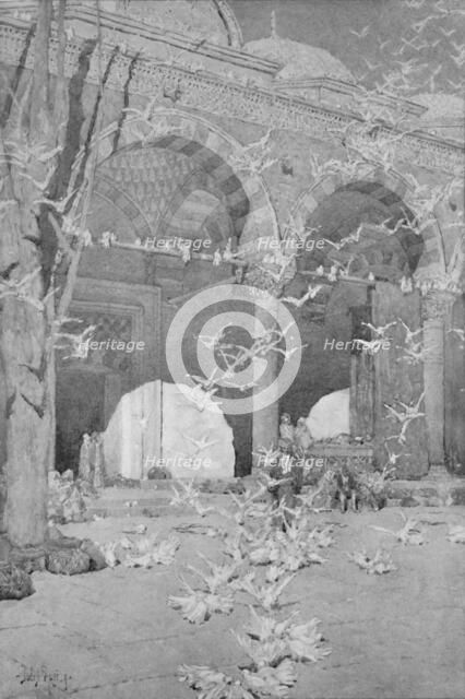 'The Courtyard of the Pigeon's Mosque', 1913. Artist: Unknown.