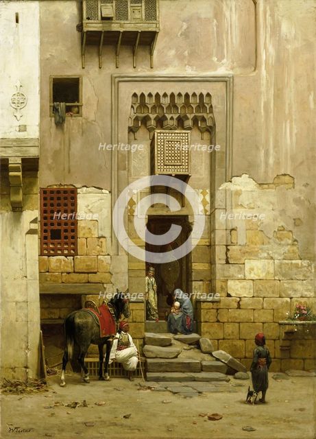 The Courtyard of a house in Cairo, 1868-1881. Creator: Willem de Famars Testas.