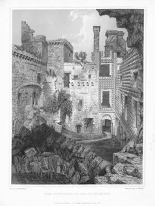 The Courtyard of Crichton Castle c1847. Creator: George Winter