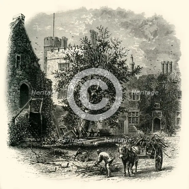 'The Courtyard, Penshurst', c1870.