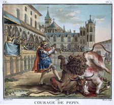 The Courage of Pepin 1789. Artist: Jean Baptiste Morret
