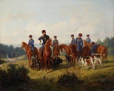 The Coursing, 1856. Creator: Pietsch, Ludwig (1824-1911)