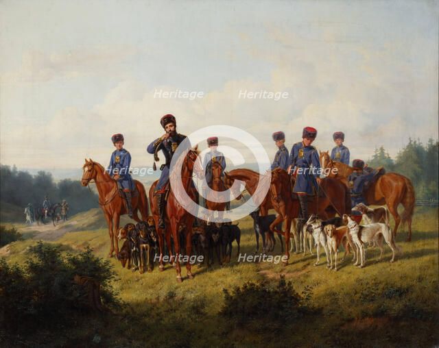 The Coursing, 1856. Creator: Pietsch, Ludwig (1824-1911).