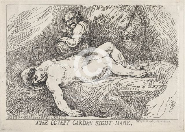 The Covent Garden Night Mare, April 20, 1784., April 20, 1784. Creator: Thomas Rowlandson.