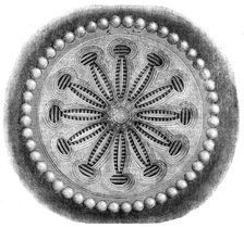 The cover of a carved ivory box, 1862. Creator: Unknown