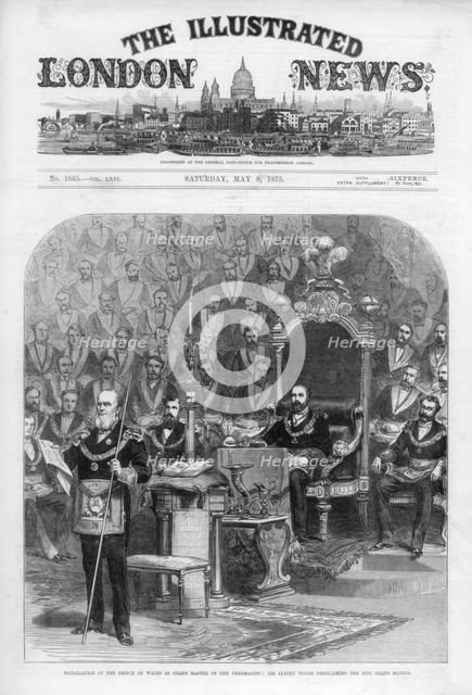 The cover of The Illustrated London News, 8th May 1875. Artist: Unknown