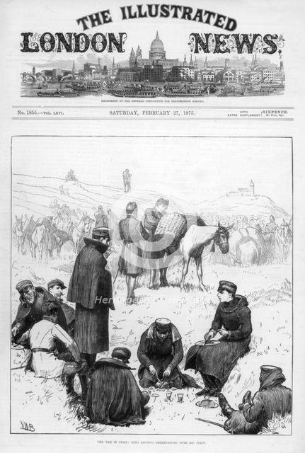 The cover of The Illustrated London News, 27th February 1875. Artist: Unknown